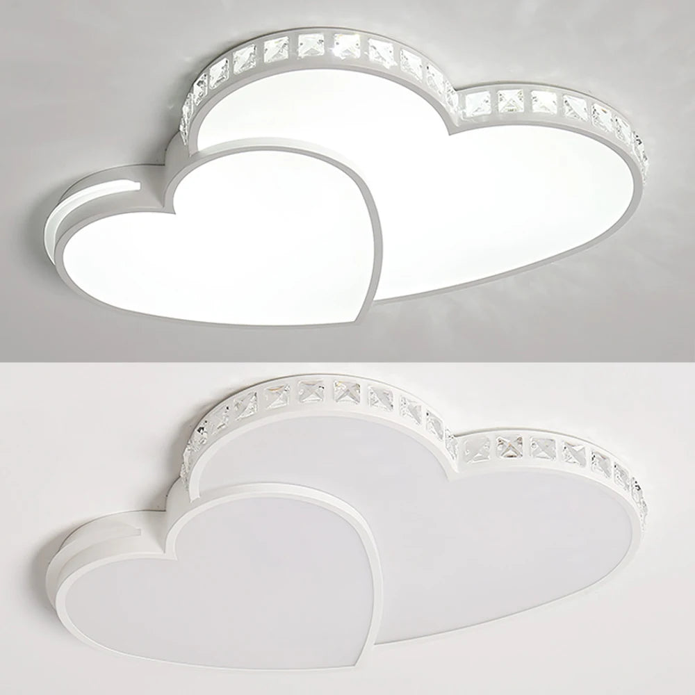 Heart Crystal LED Ceiling Light