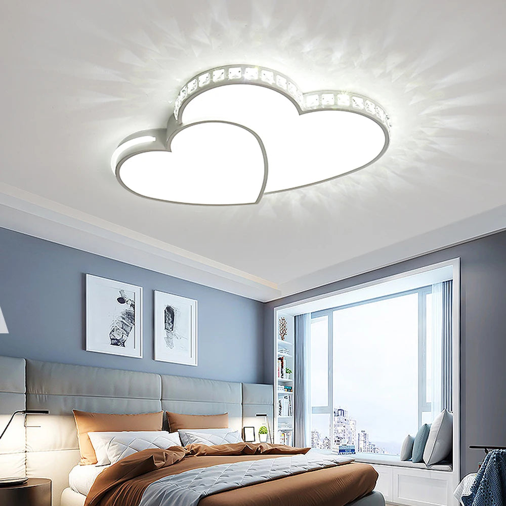 Heart Crystal LED Ceiling Light