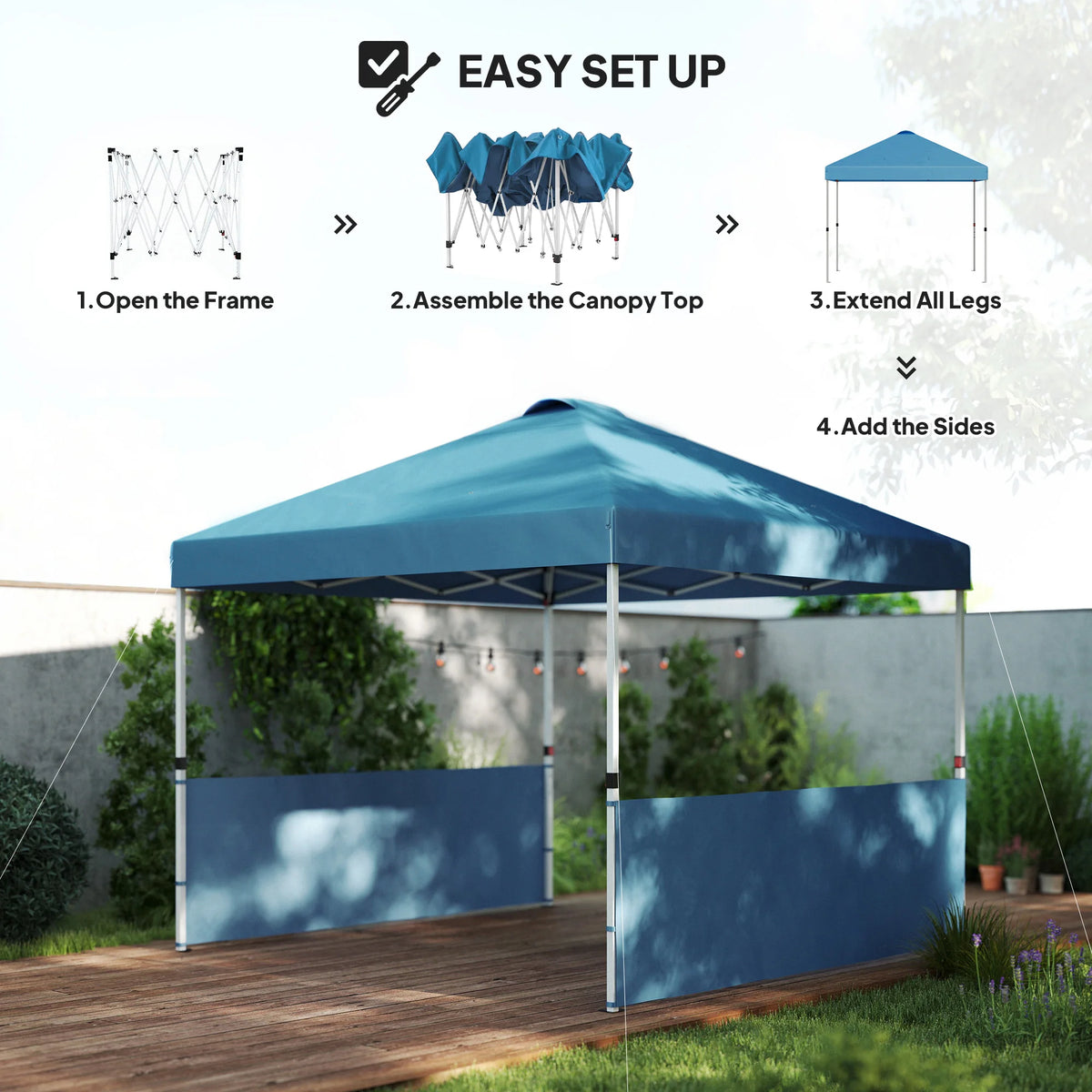 Pop-Up Canopy Tent with Sidewalls
