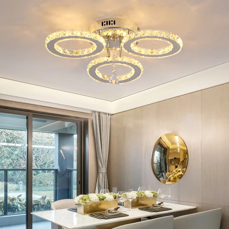 Smart K9 Crystal Ring Ceiling Light