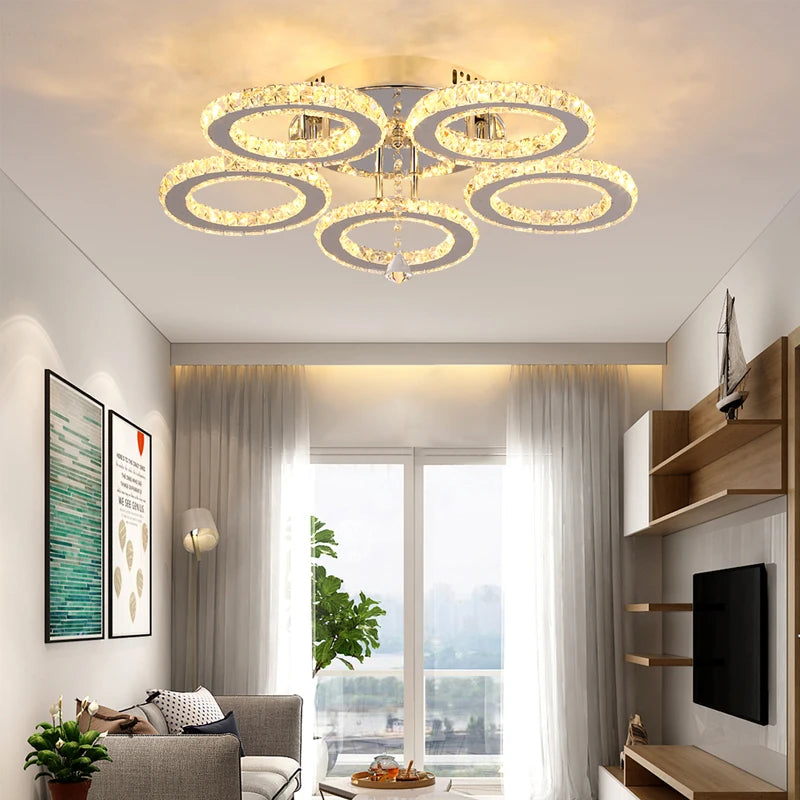 Smart K9 Crystal Ring Ceiling Light