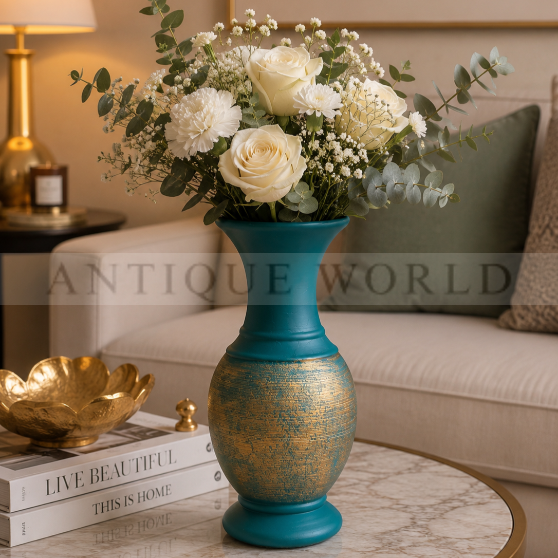 Antiqua Earthy Twin-Tone Antique  Vase