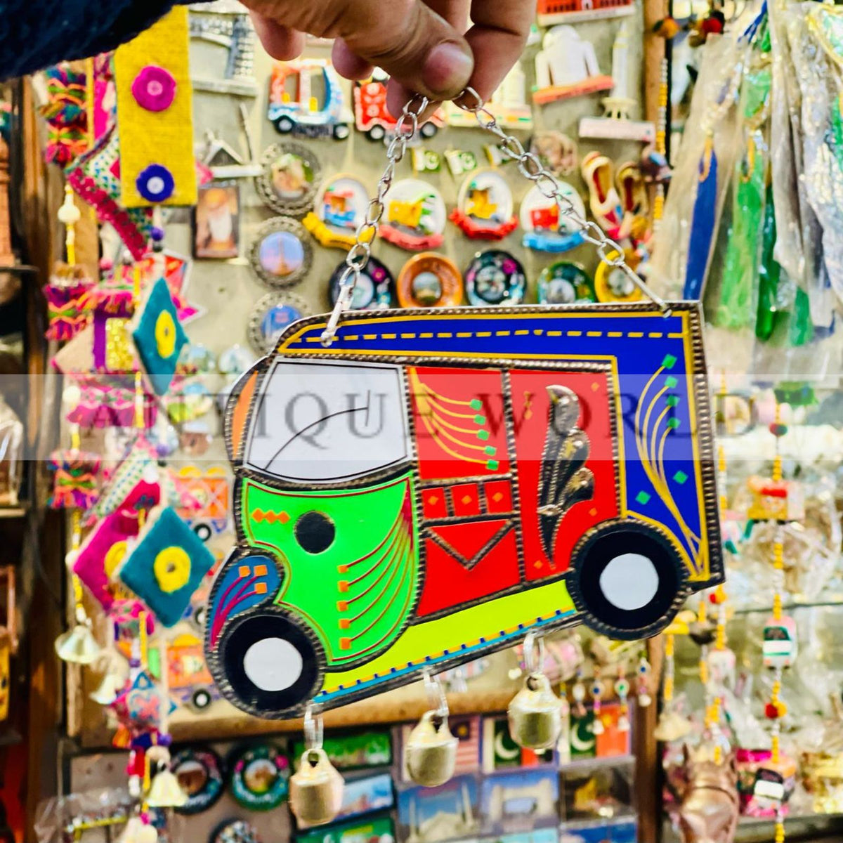 Handmade Metal  Wall Hanging Traditional Truck Art