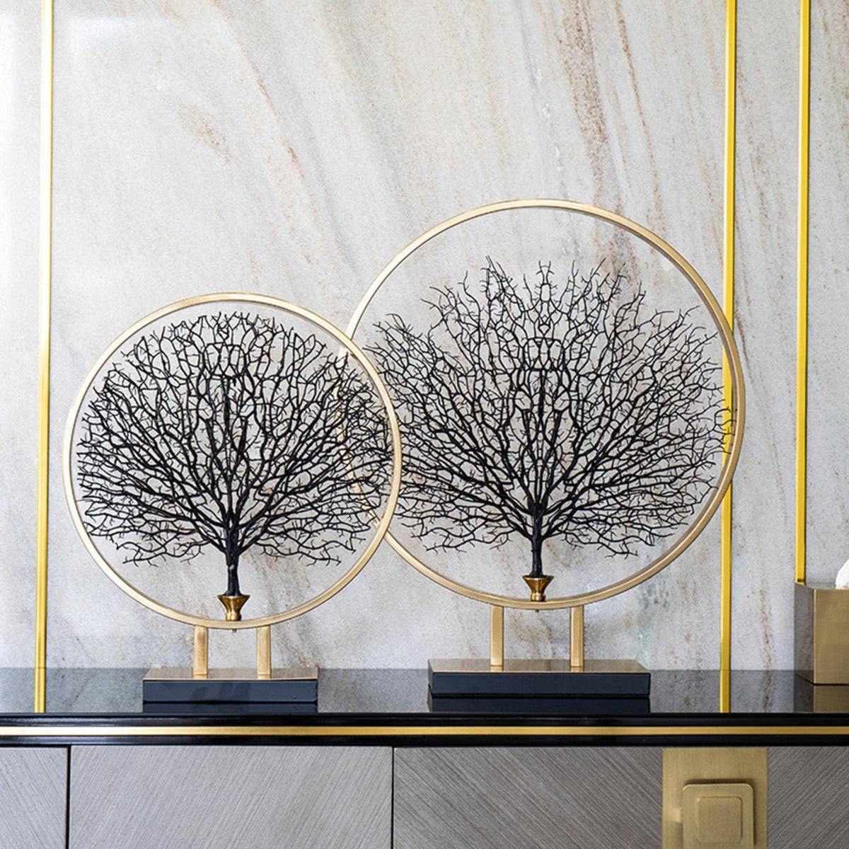 Coral Tree Metal Ornaments