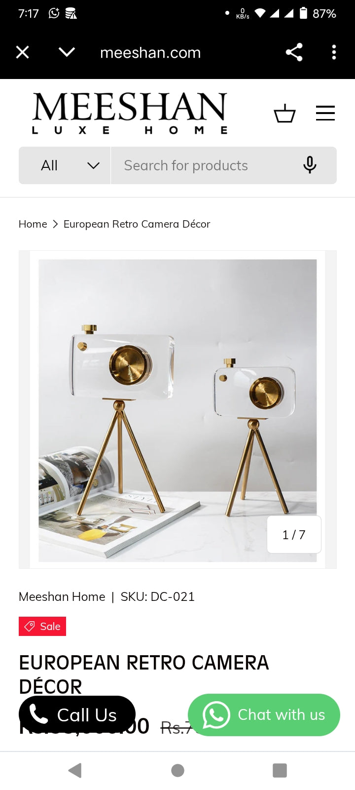 Modern Luxury Crystal Camera Sculpture