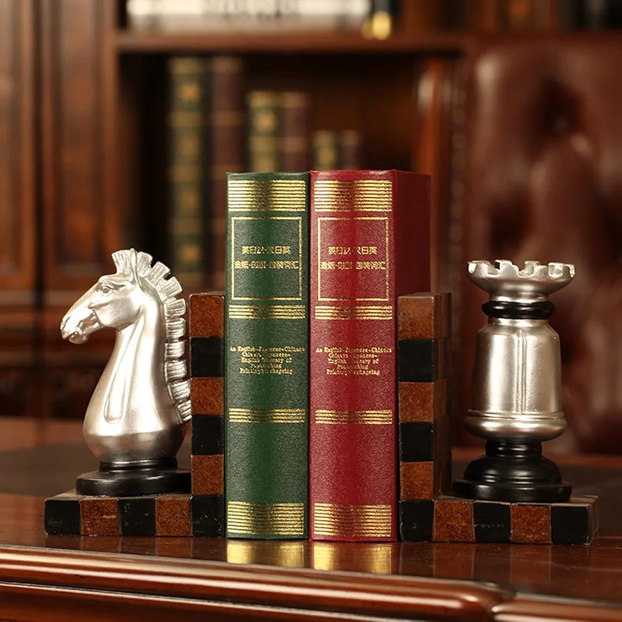 Creative Unique Chess Sculpture & Bookend