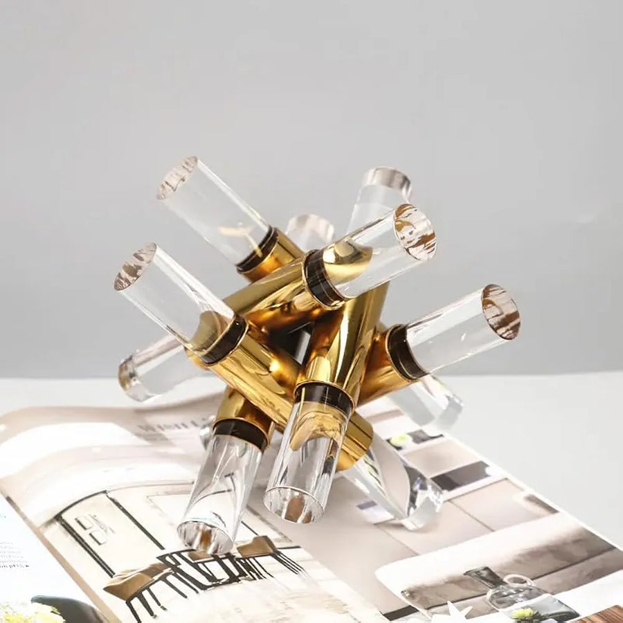 Metal Cross Geometric Decoration