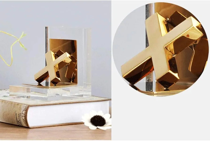 Stainless Steél Crystal BookEnds