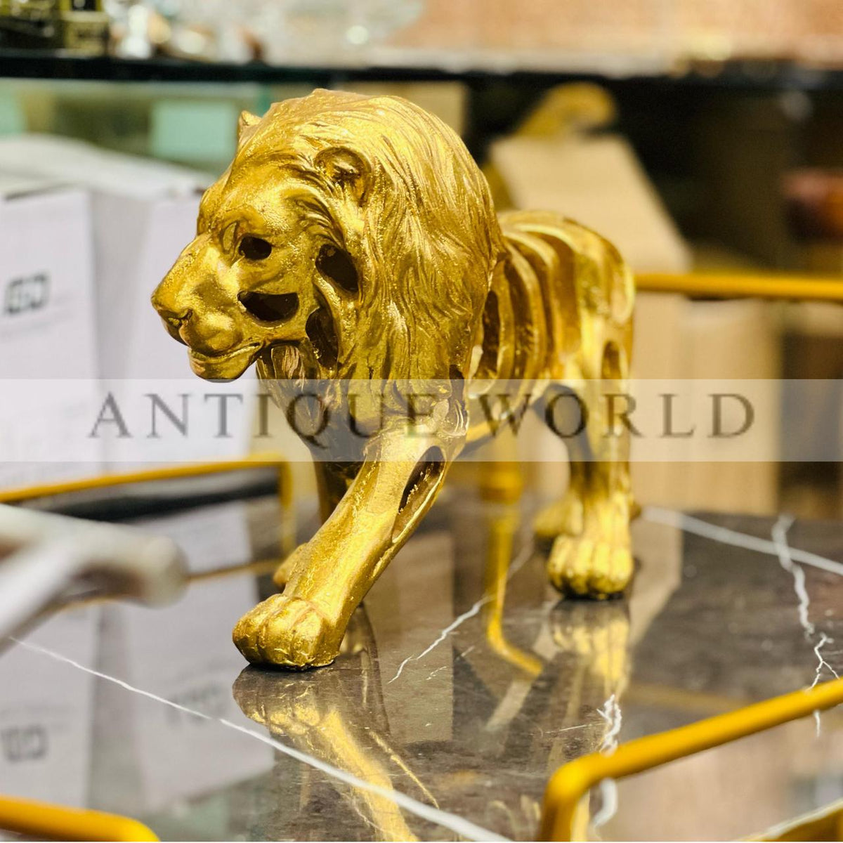 Metal Lion Statue