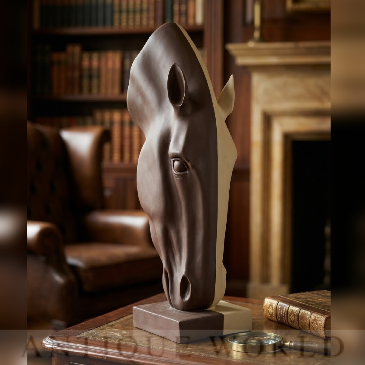 Midnight Stallion Horse Head Sculpture
