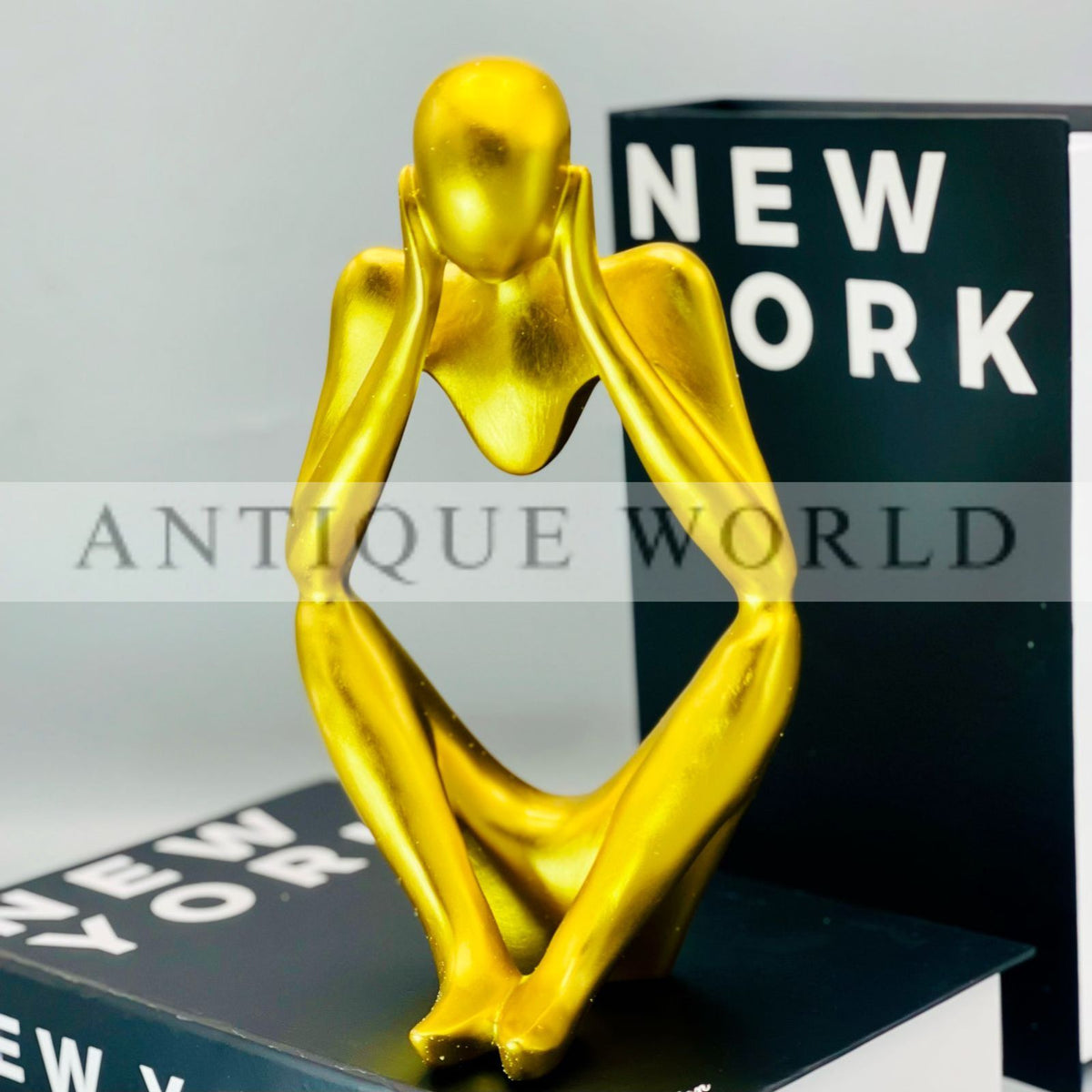 Gold Thinker Abstract Sculpture