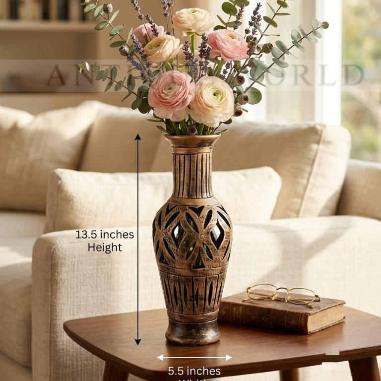 Heritage Lattice Floral Vase