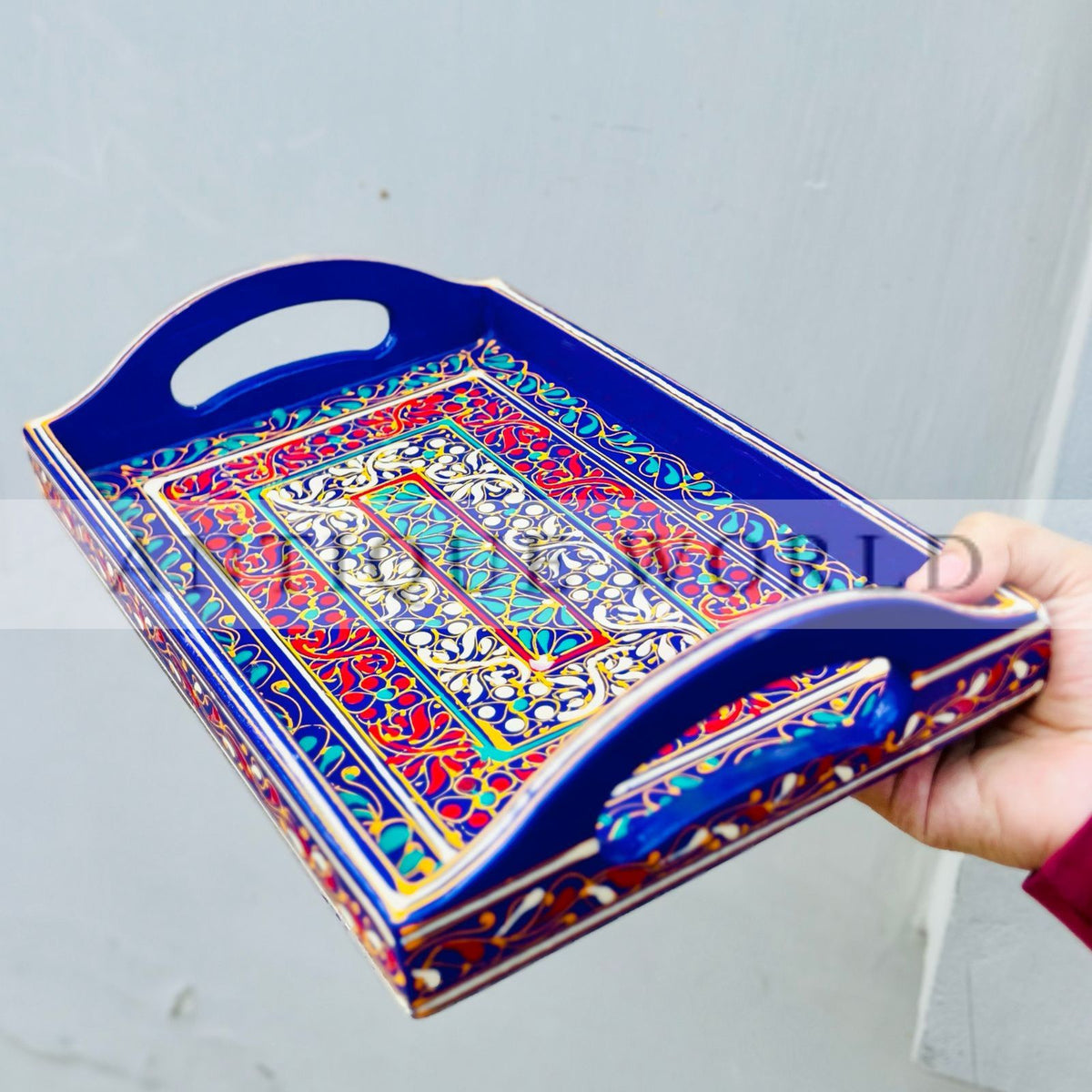 Handcrafted Naqsi Art Wooden Tray