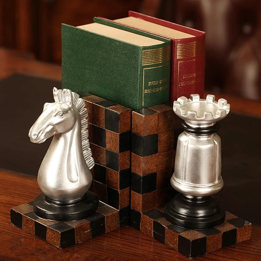 Creative Unique Chess Sculpture & Bookend