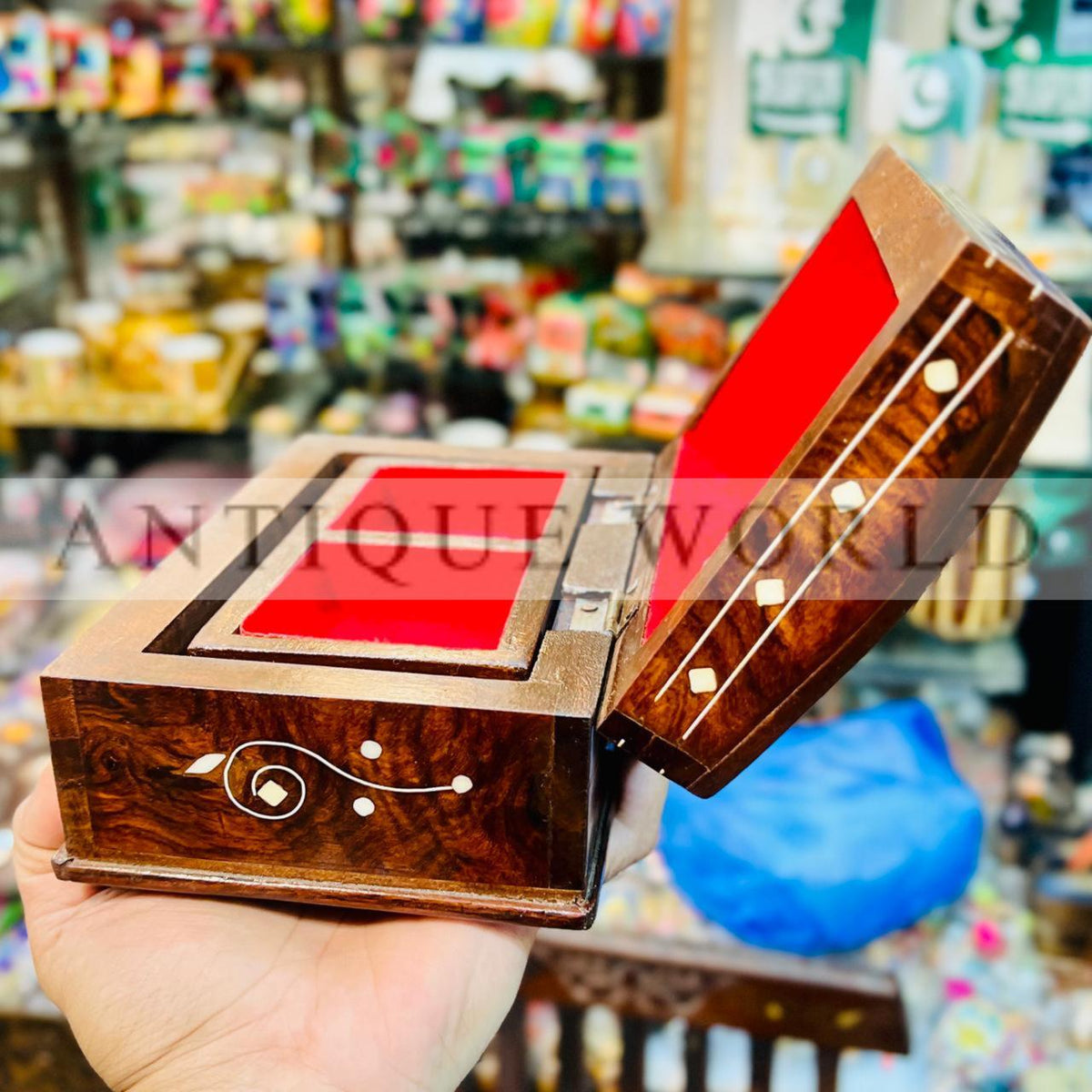 Inlaid Wooden Storage Box