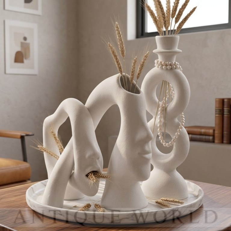 Abstract Harmony Sculptural Vase Set”3Pc