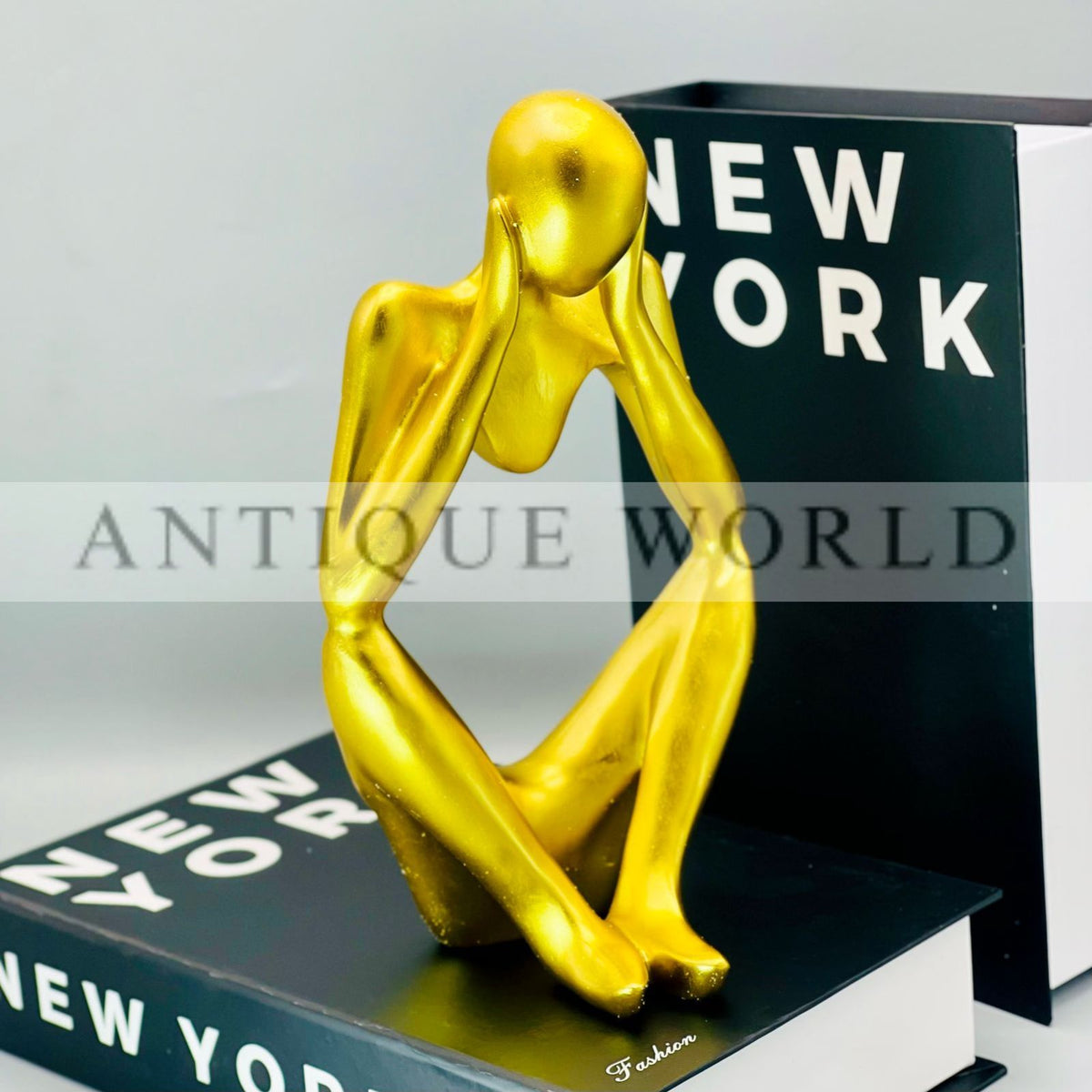Gold Thinker Abstract Sculpture