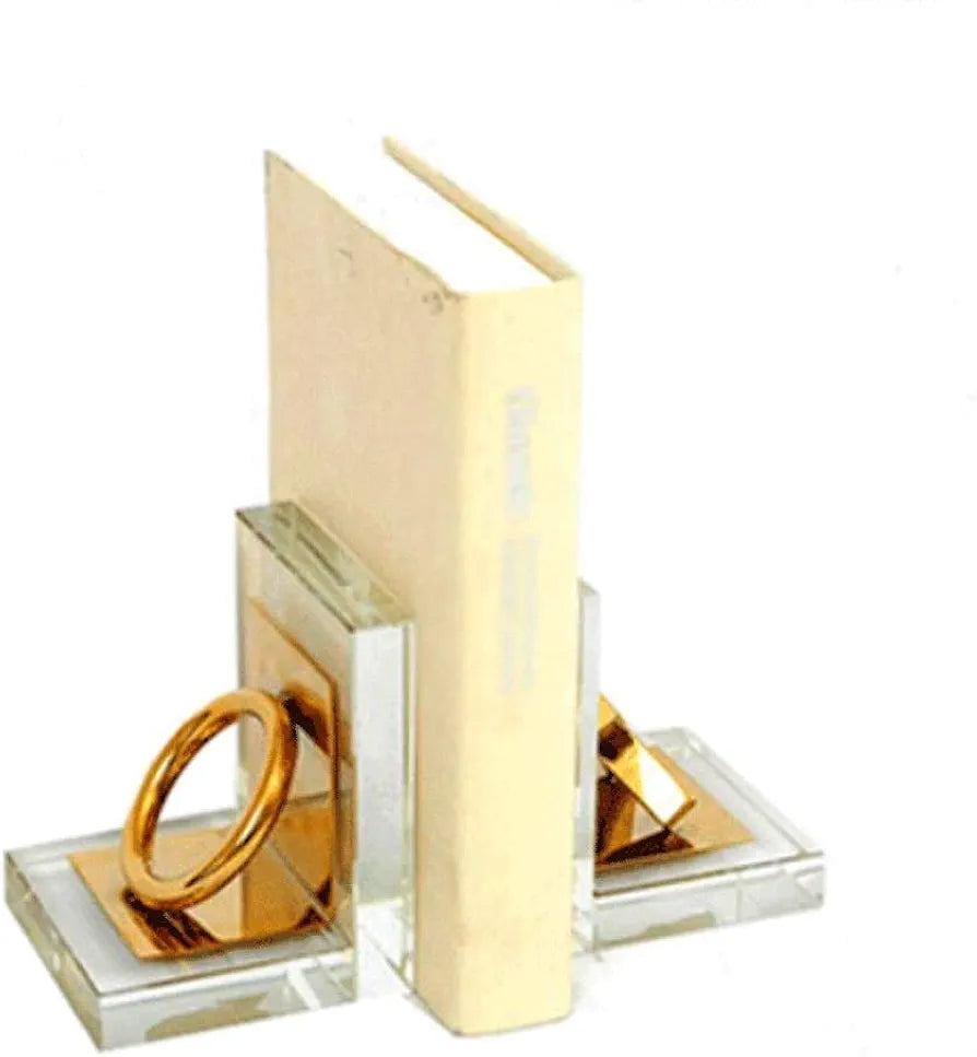 Stainless Steél Crystal BookEnds