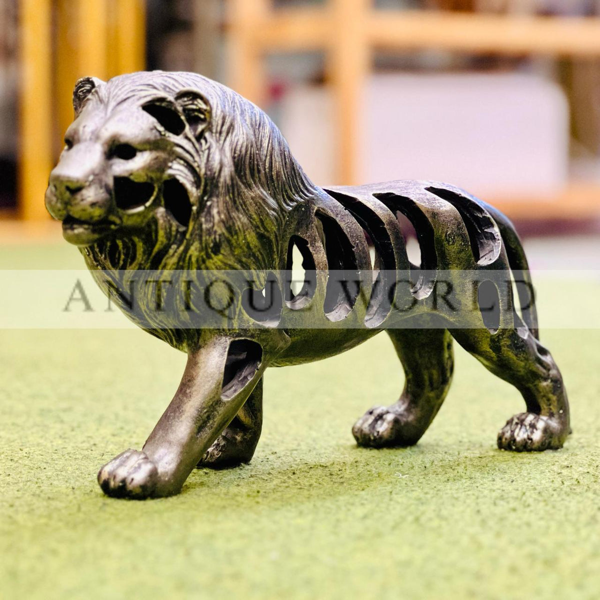 Metal Lion Statue