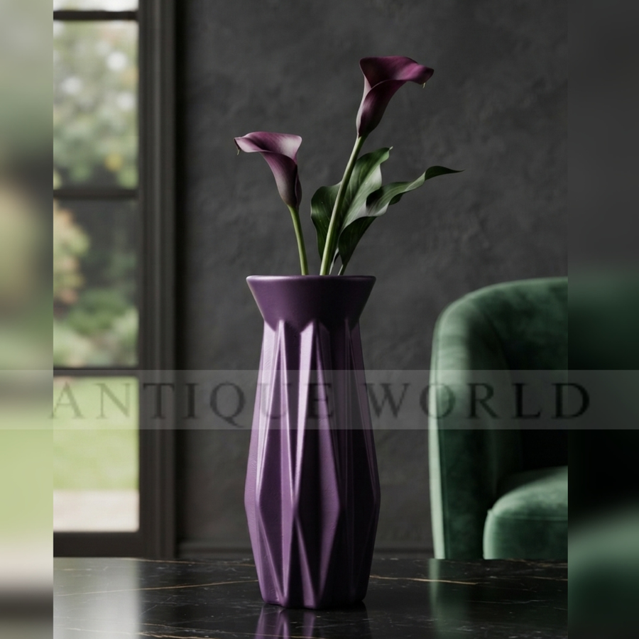 Crackled Cream Decorative Vase