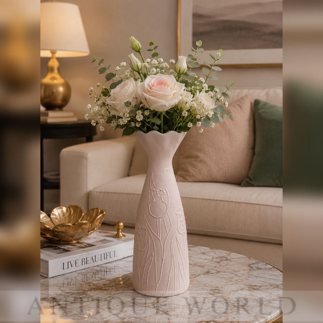 Vintage-Style Crackle Glaze Vase