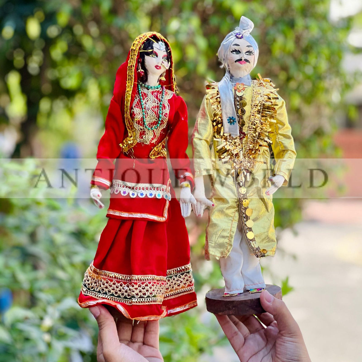 Bride Groom Cultural Dolls Sculpture 1pc