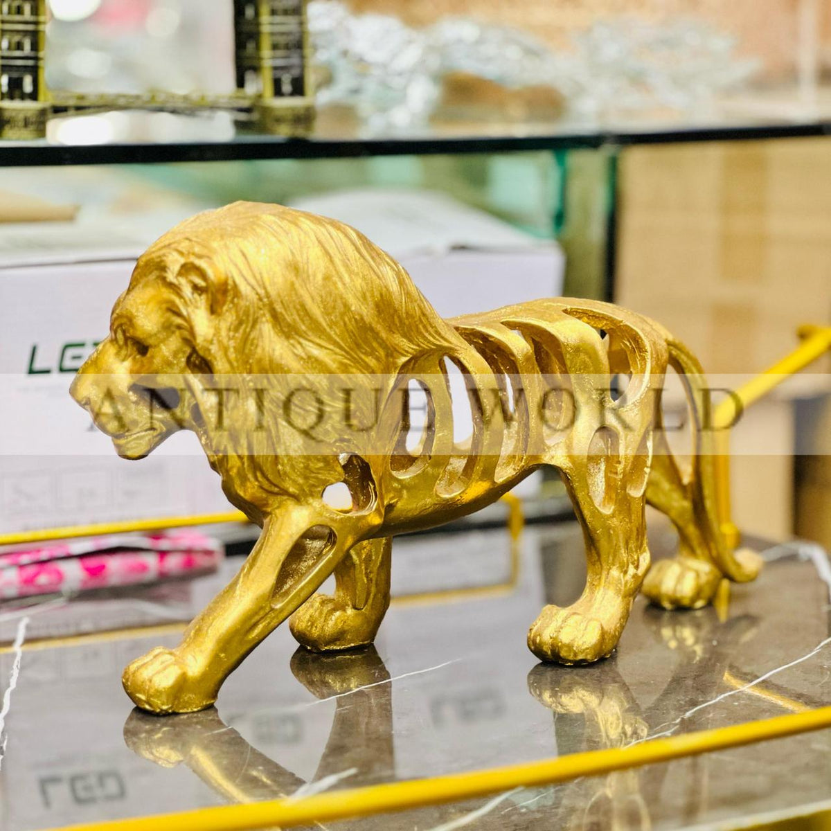 Metal Lion Statue