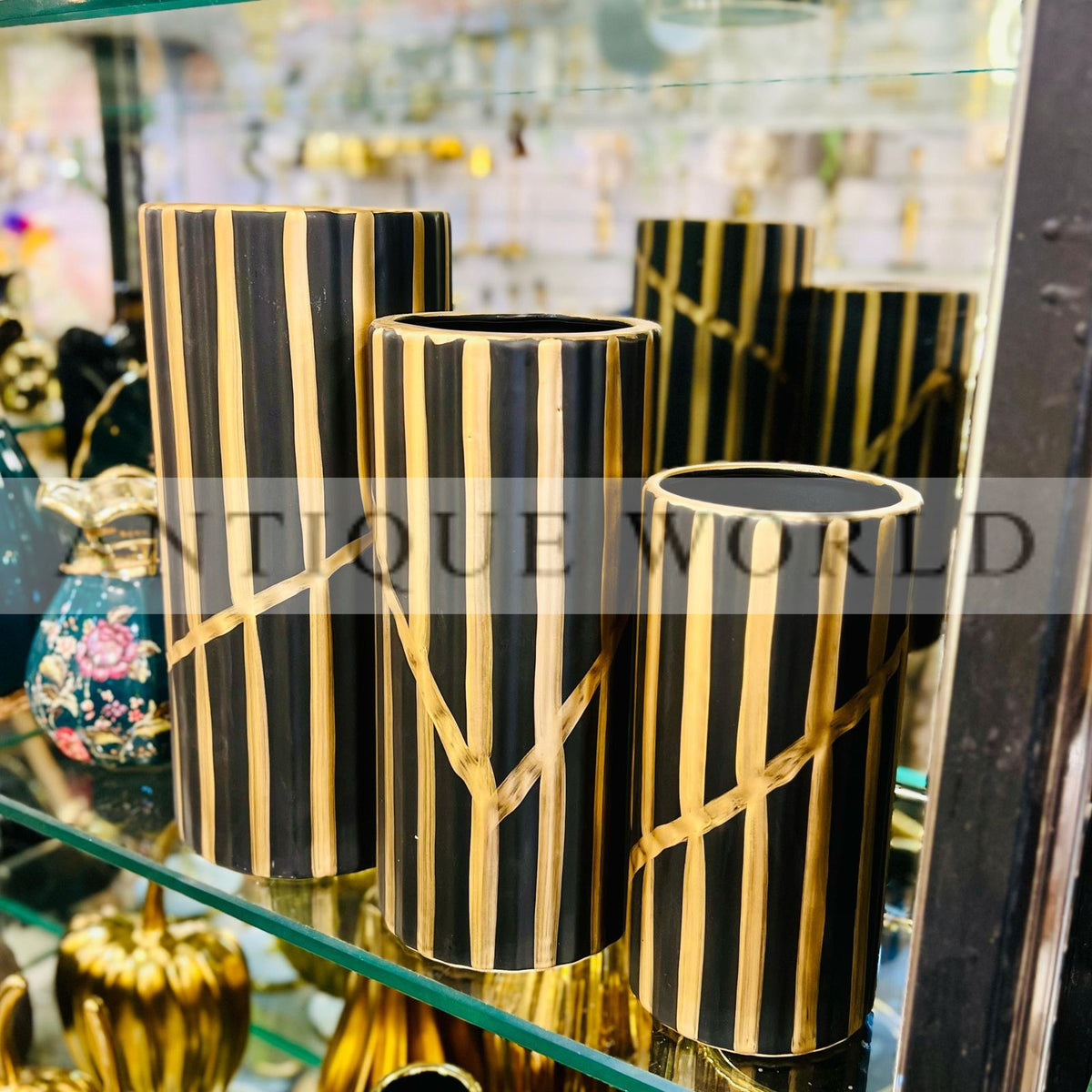 Golden Stripes Vase ( Set of 3 )