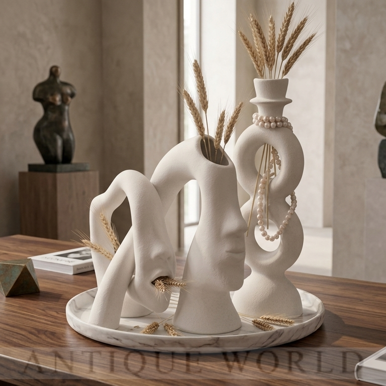 Abstract Harmony Sculptural Vase Set”3Pc