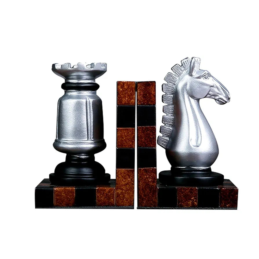 Creative Unique Chess Sculpture & Bookend
