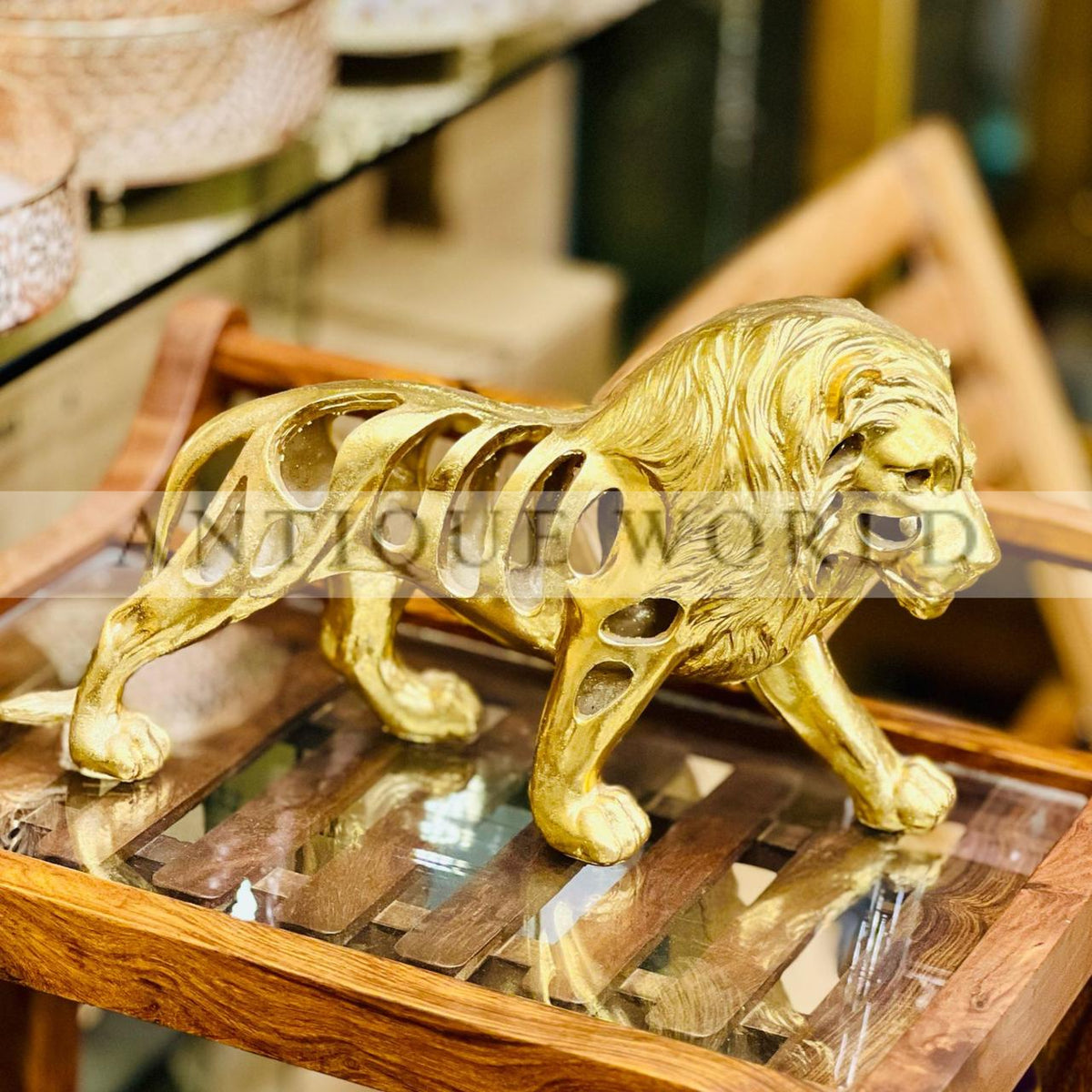 Metal Lion Statue