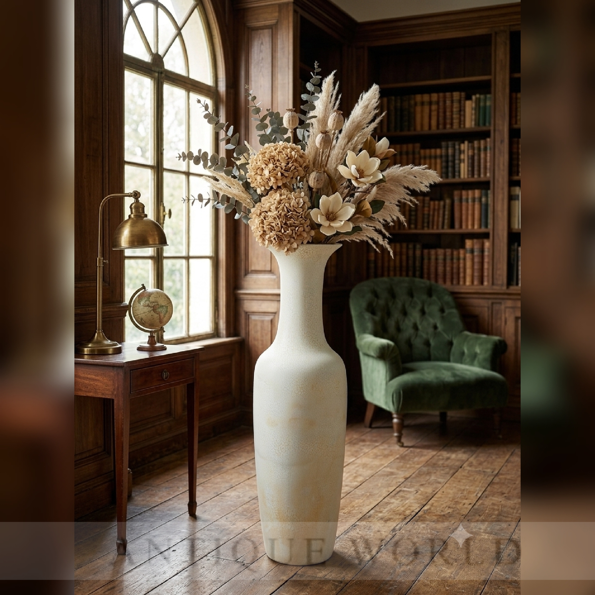 Ivory Heritage Floral Urn Vase