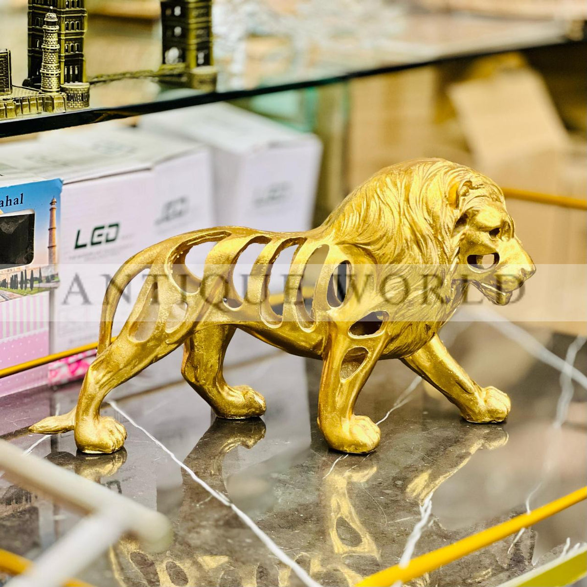 Metal Lion Statue