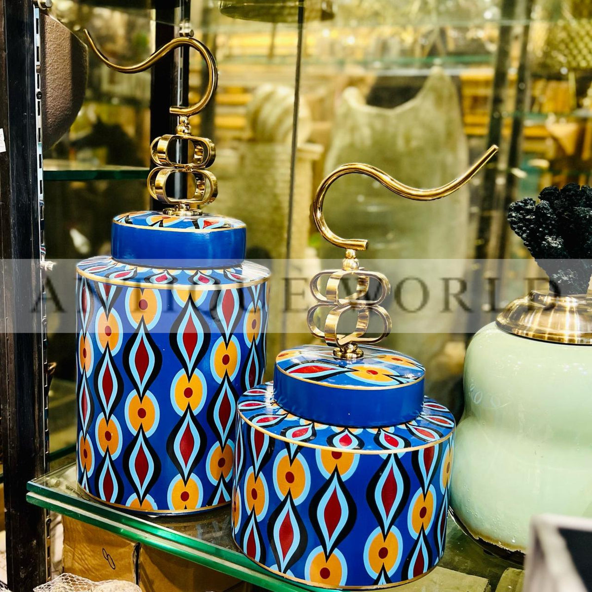 Royal Azure Jar (Set of 2)