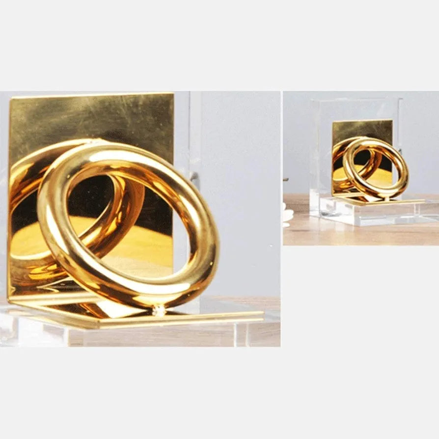 Stainless Steél Crystal BookEnds