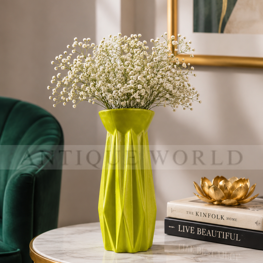 Crackled Cream Decorative Vase