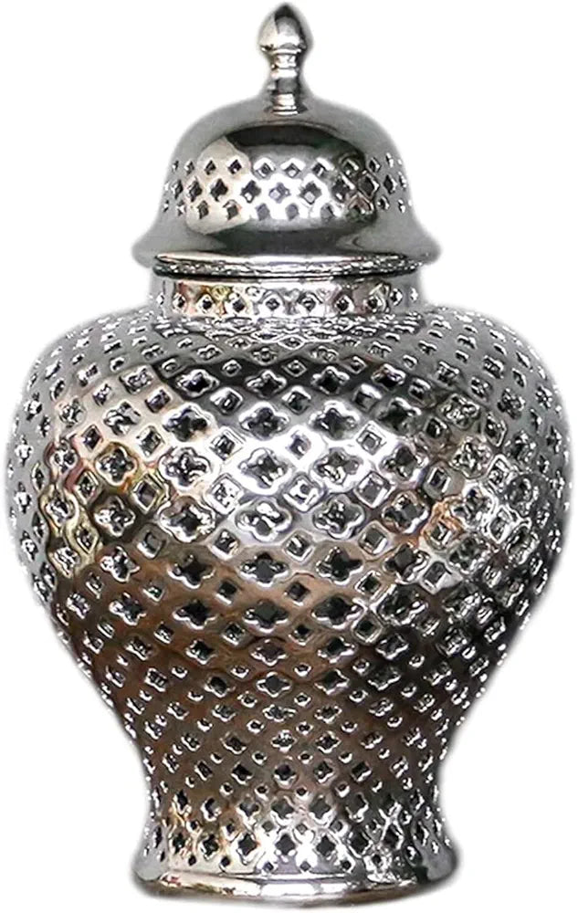 Decorative Ginger Jar with Lid ( Set of 2 )
