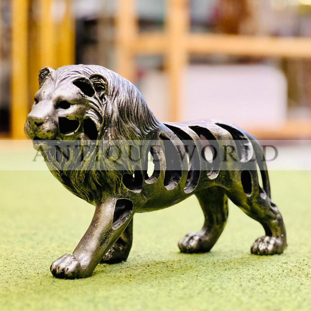 Metal Lion Statue