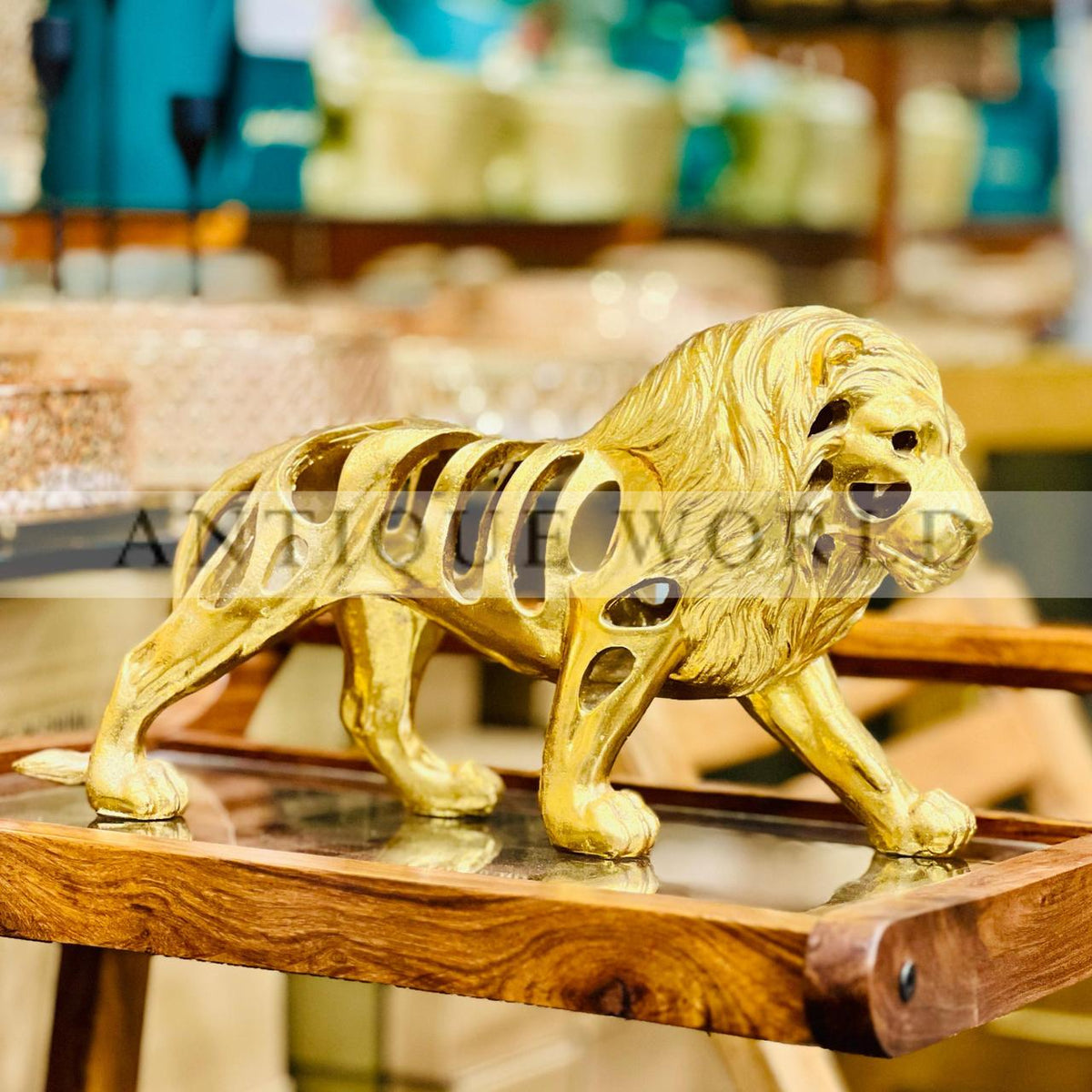 Metal Lion Statue