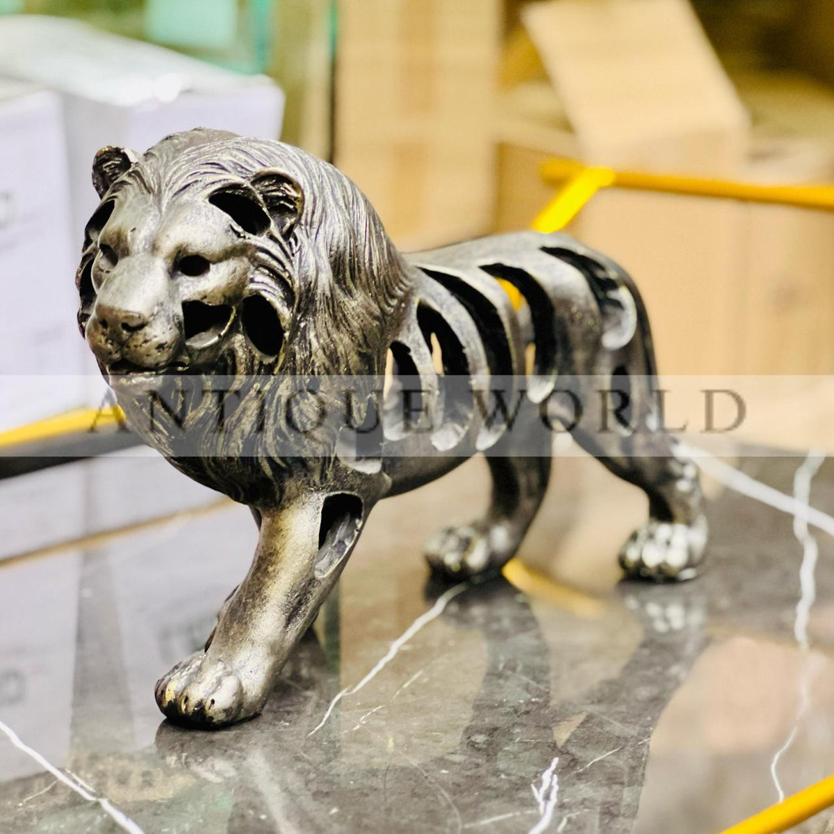 Metal Lion Statue