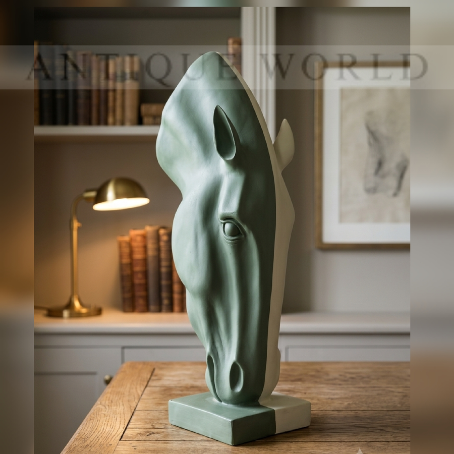 Midnight Stallion Horse Head Sculpture