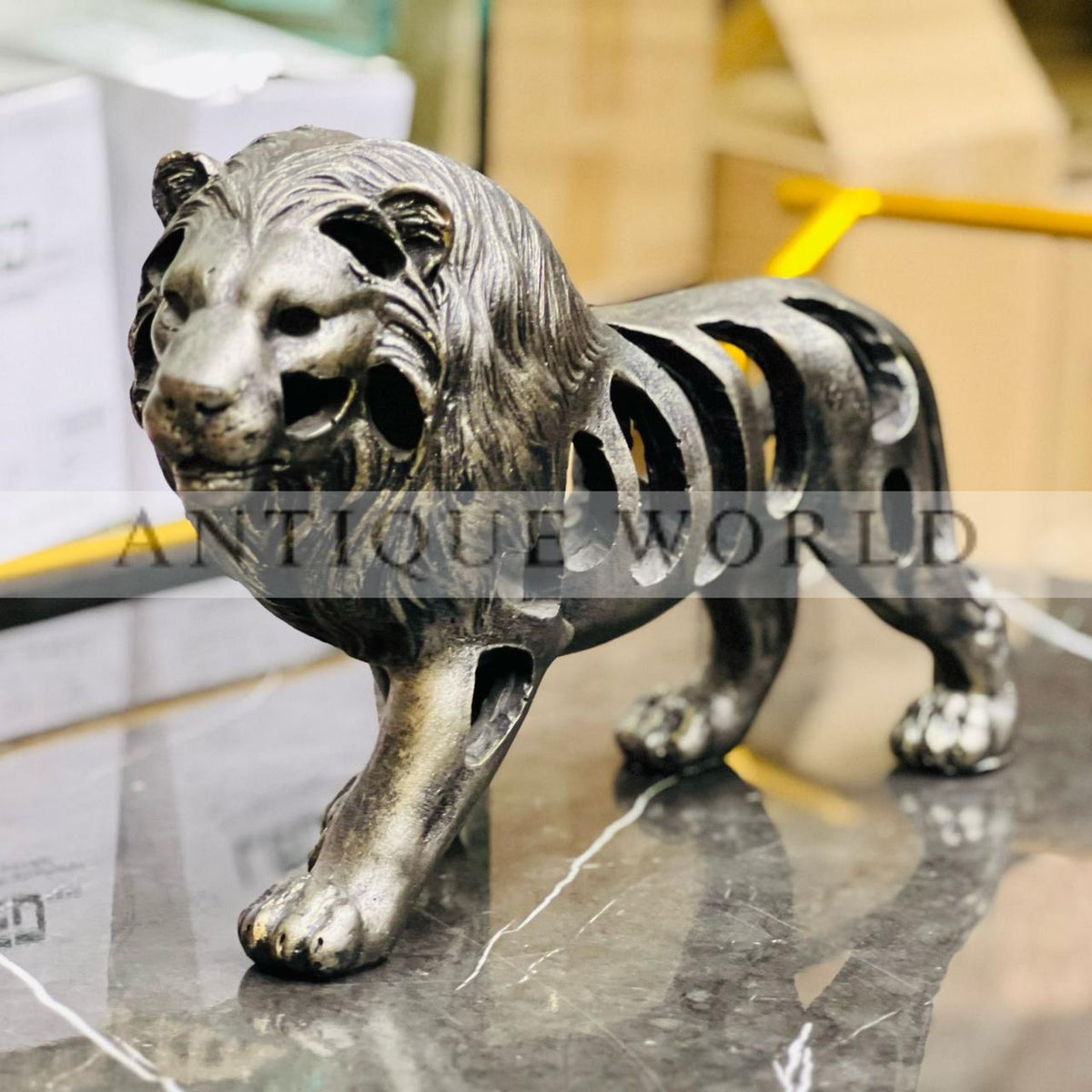 Metal Lion Statue